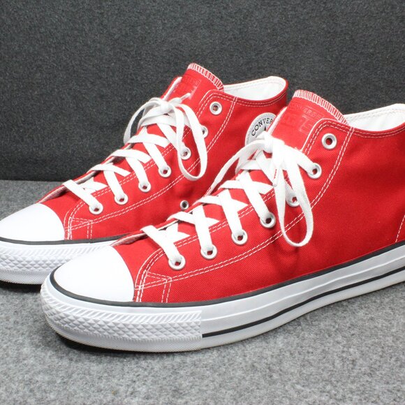 CONVERSE CTAS PRO Skate Mid Top Canvas Memory Foam Red Men's Shoes Size 1 - Picture 1 of 12